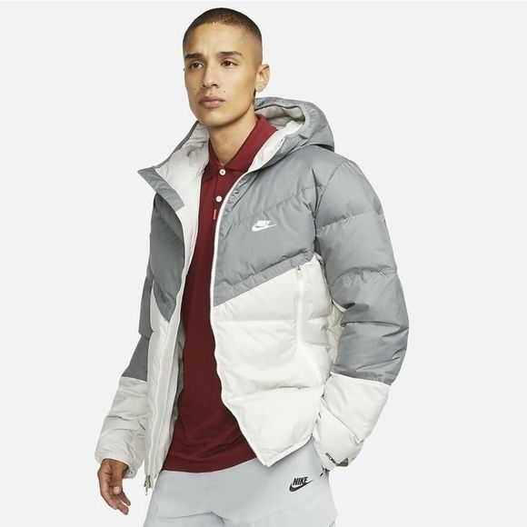 Nike Other - Nike Tech Sportswear Down Fill Puffer Jacket Coat Grey Off-White Size Medium M